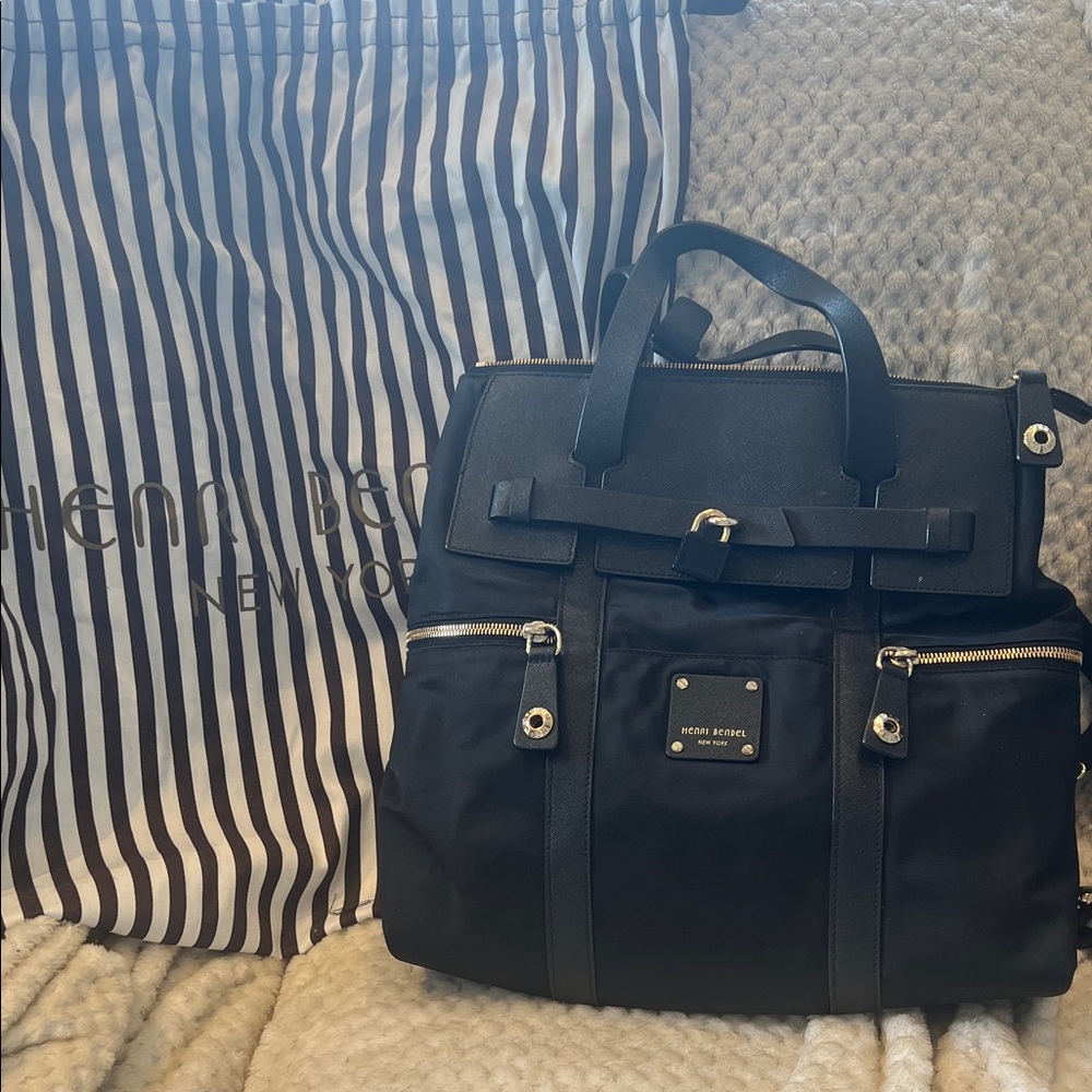 Henri Bendel Black Backpack for Men